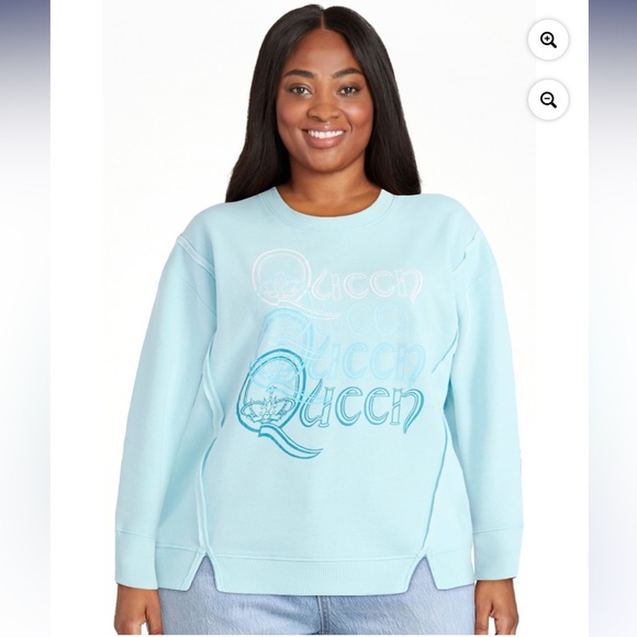 Time and Tru Sweaters - Queen x Time and Tru oversized Crew Neck Sweatshirt size large